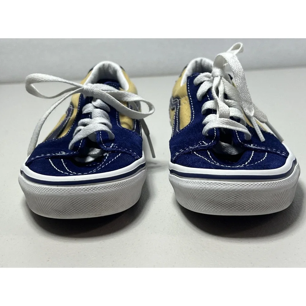Vans‎ Old Skool Shoes Youth Size 3 Blue Yellow Colorblock Skateboarding Casual